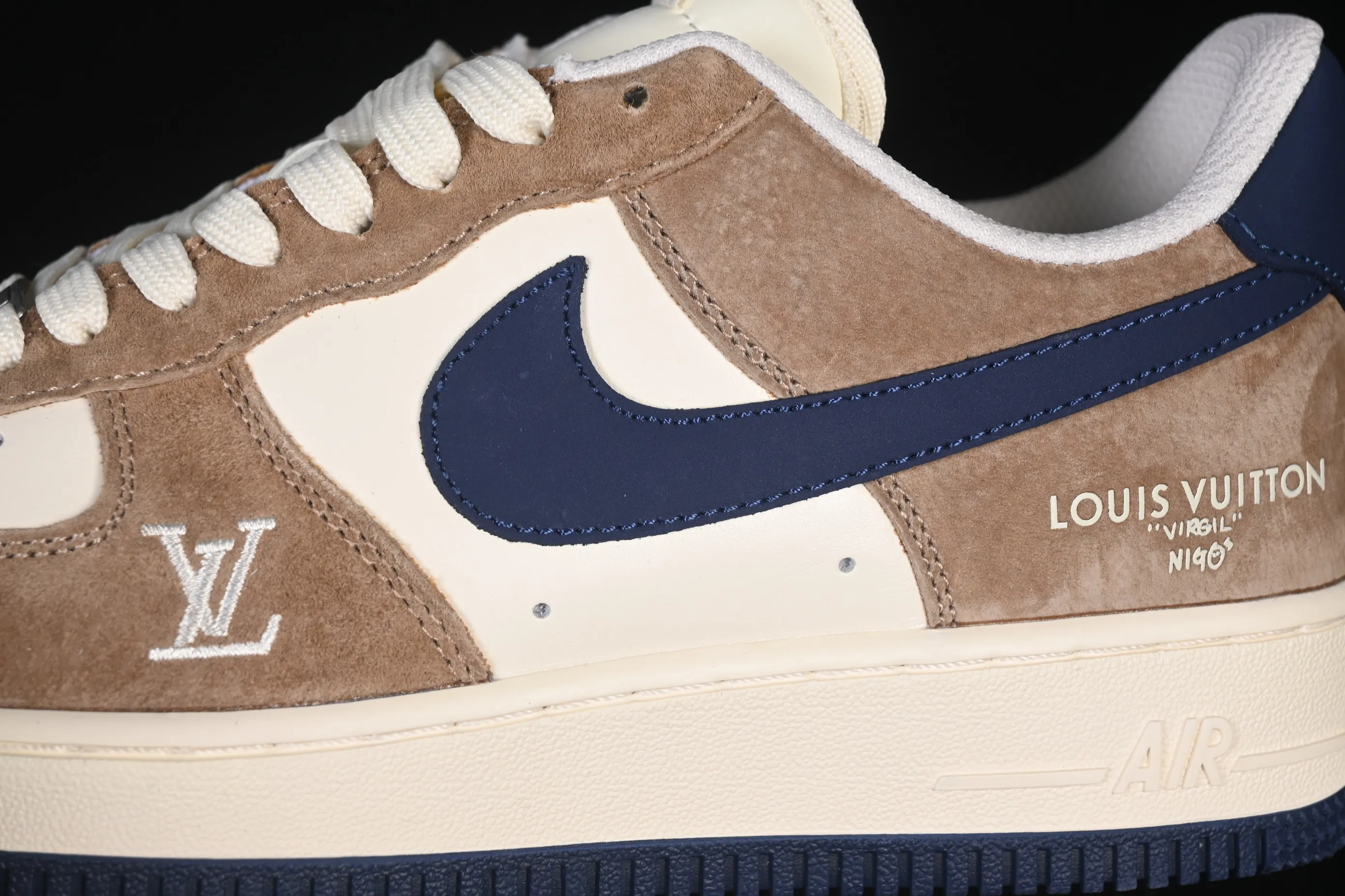 All categories Nk Air Force 1 Air Force series Nk Air Force 1 Low Air Force low-top Nike Air Force 1'07 Low joint beige brown navy Air Force 1 low-top casual sneakers NH0601-589